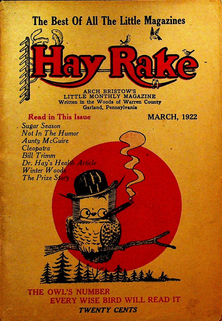 Hay Rake Arch Bristow's Little Monthly Magazine March 1922 Garland Pa0