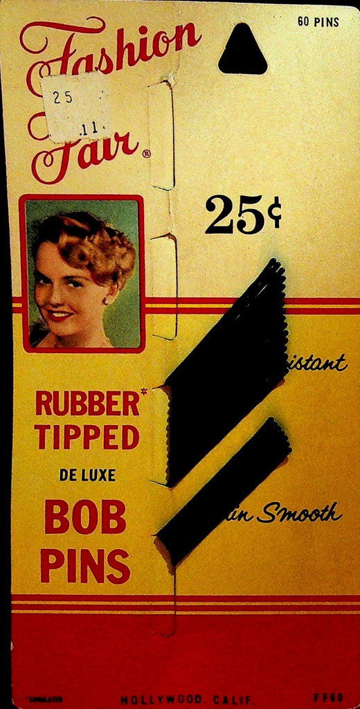 Fashion Fair Rubber Tipped Deluxe Bob Pins on Card0