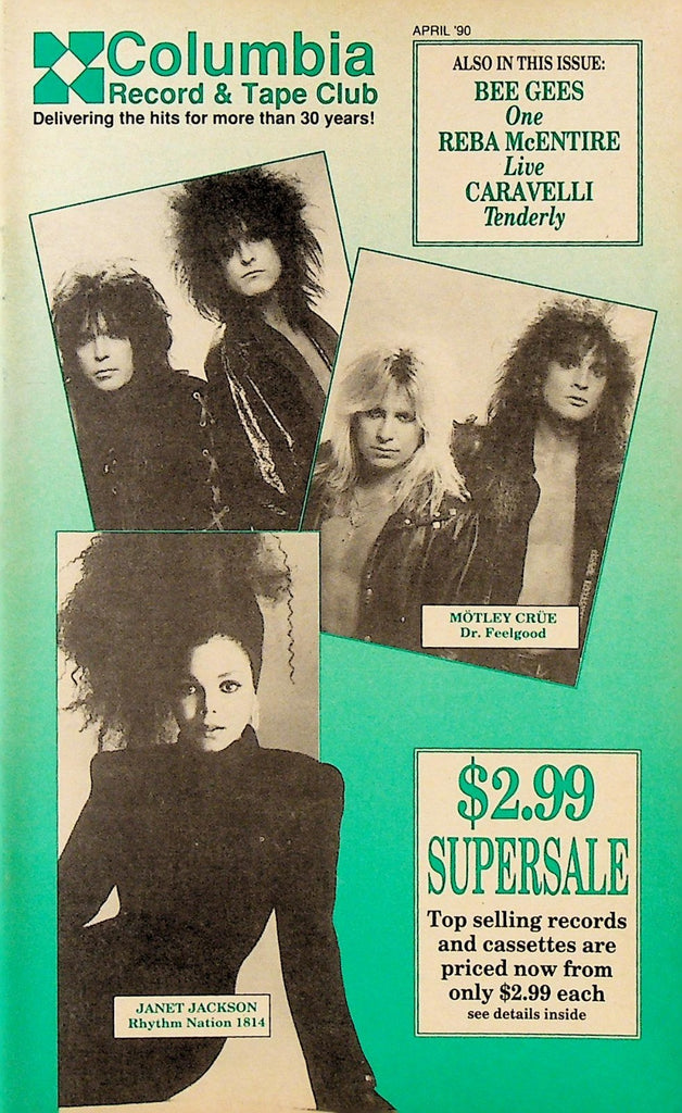 Columbia Record & Tape Club Catalog April 1990 Motley Crue Janet Jackson0