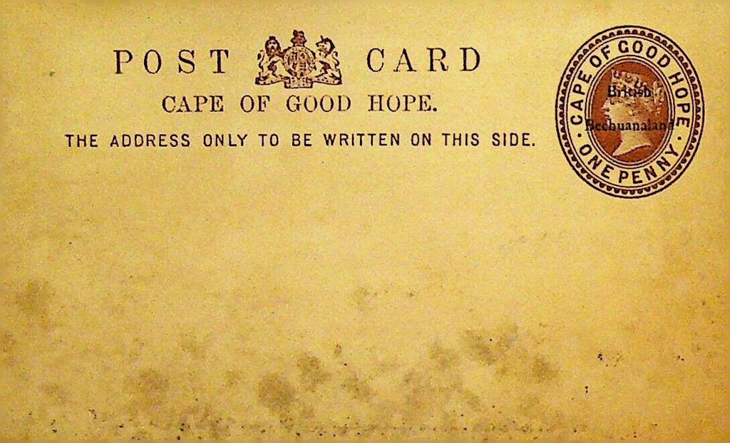 Cape of Good Hope Postal Post Card British Bechuanaland Unused Overprint