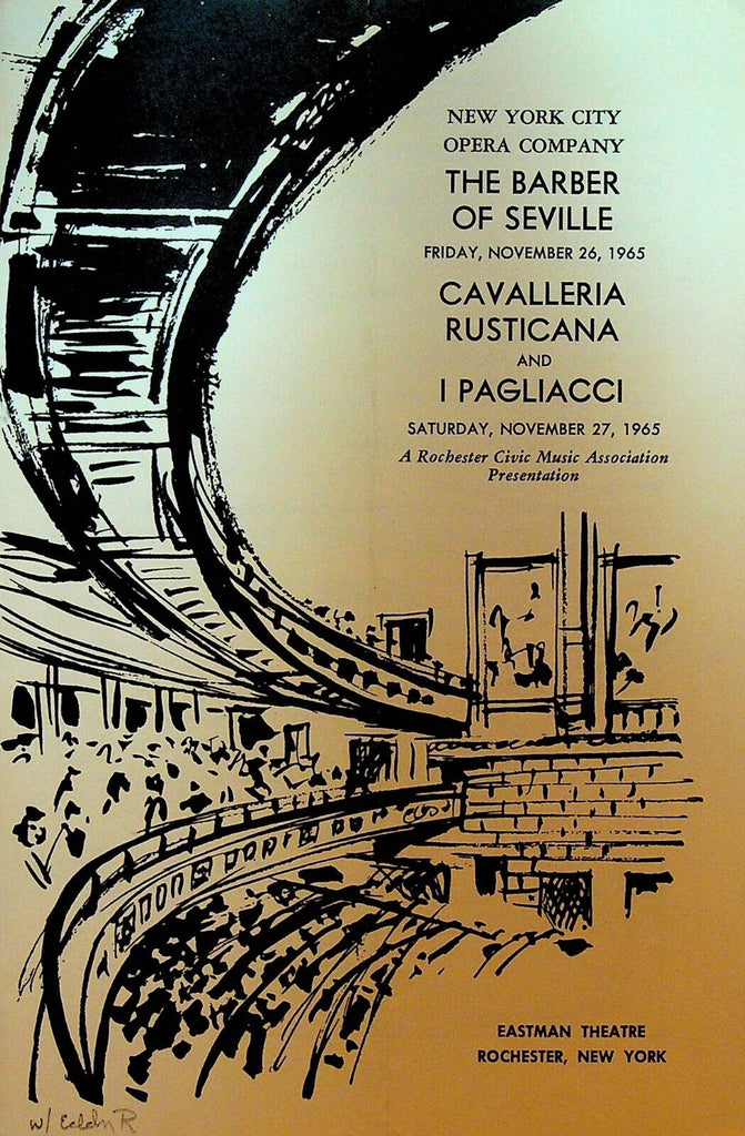 The Barber of Seville Cavalleria Rusticana I Pagliacci Program November 1965