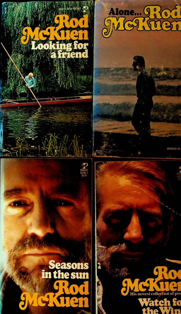 Rod McKuen Poetry Paperback Lot of 9 Looking For a Friend Alone