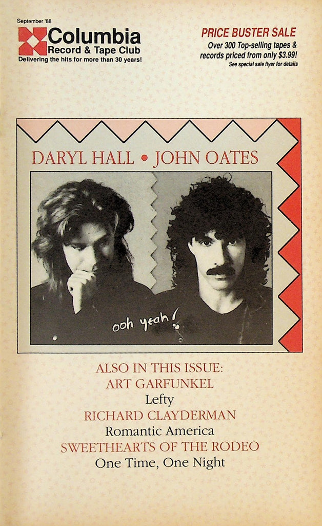 Columbia Record & Tape Club Catalog September 1988 Daryl Hall John Oates0