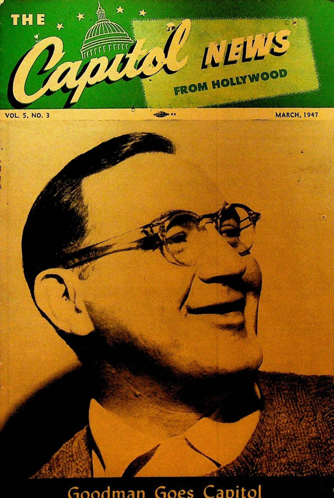 Capitol News March 1947 Benny Goodman Dinah Shore Peggy Lee Johnny Mercer