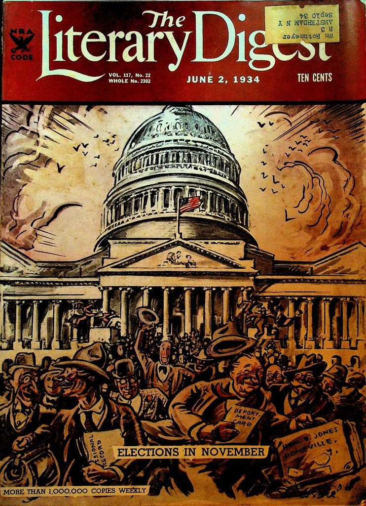 Literary Digest June 2 1934 New Deal Toledo Ohio Riots Fannie Brice0