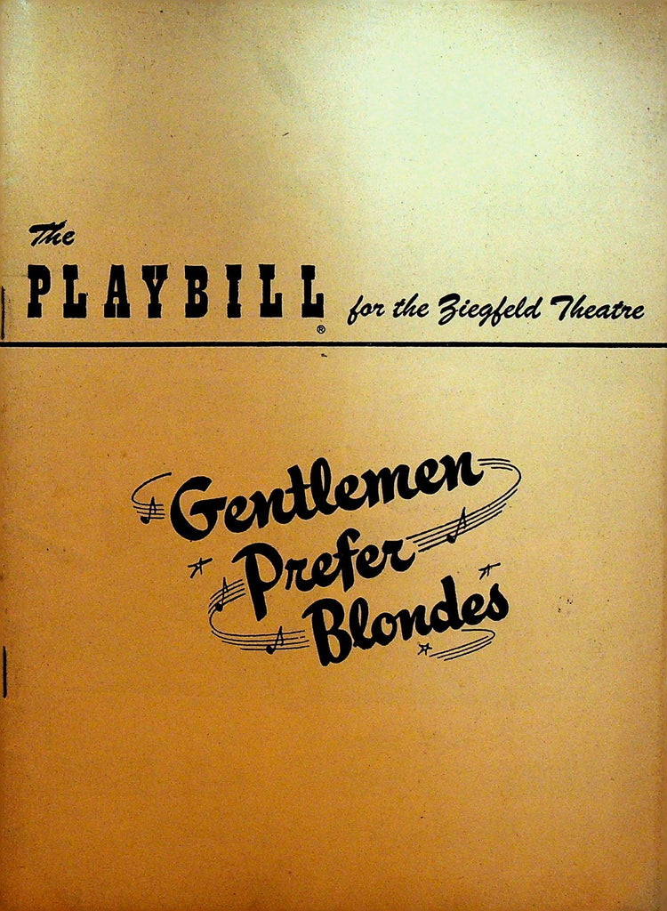 Gentlemen Prefer Blondes Playbill September 10 1951 Carol Channing Shirl Conway0