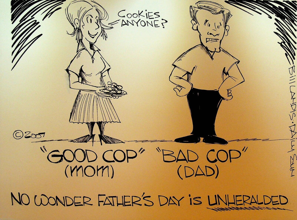 Bill Landis Original Cartoon Art The Villages Daily Sun 2007 Father's Day