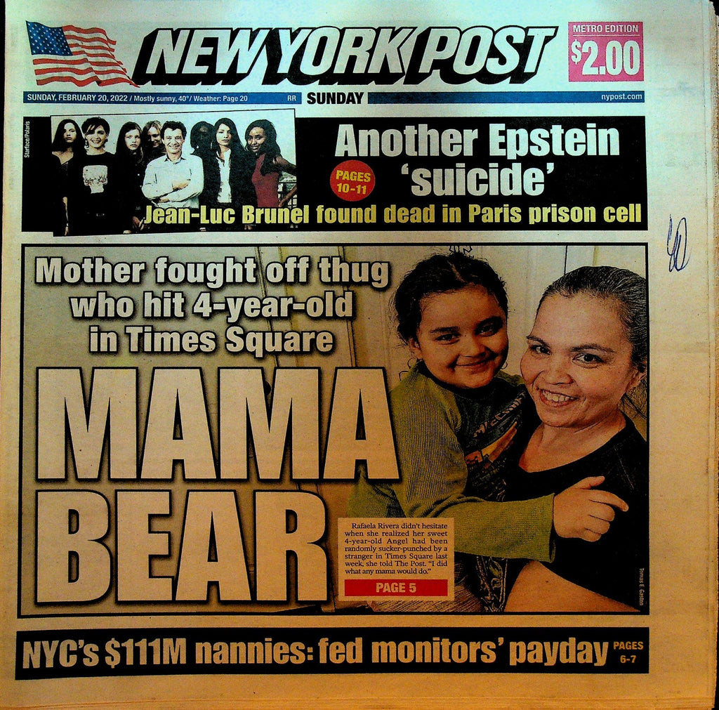 New York Post February 20 2022 Jean-Luc Brunel Aaron Boone Raffaela Rivera0