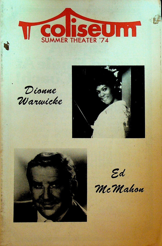 Dionne Warwicke Warwick Ed McMahon Souvenir Program 19740
