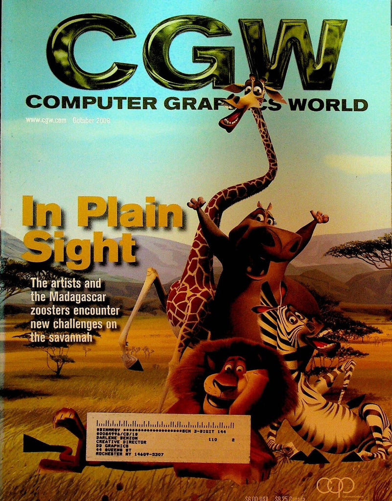 CGW Computer Graphics World Magazine October 2008 Madagascar Tippett Studio