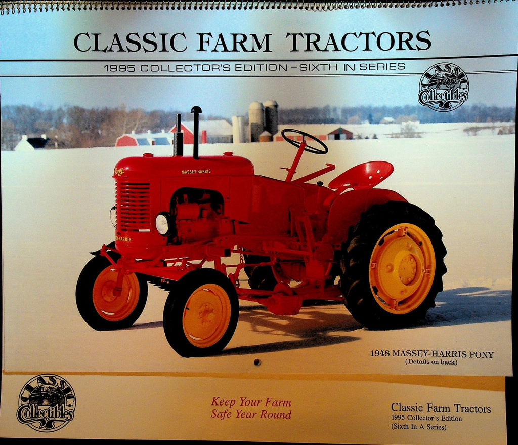 Classic Farm Tractors 1995 Calendar Bob Feller Massey Harris Pony Farmall0