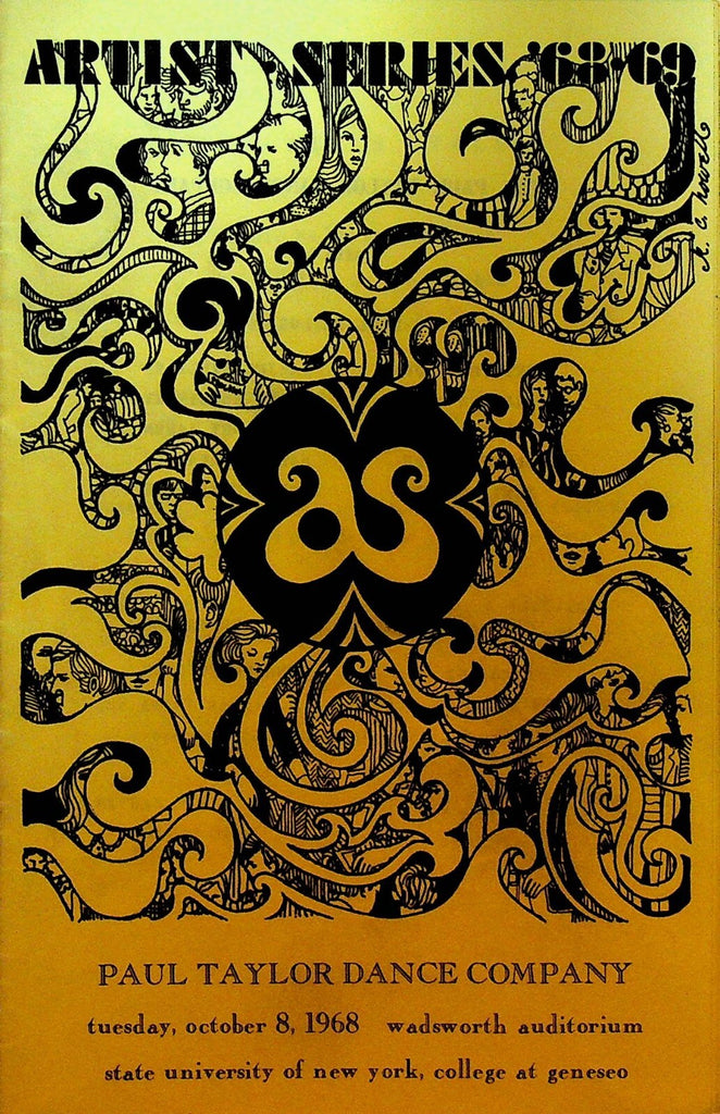 Paul Taylor Dance Company Program October 8 1968 SUNY Geneseo0