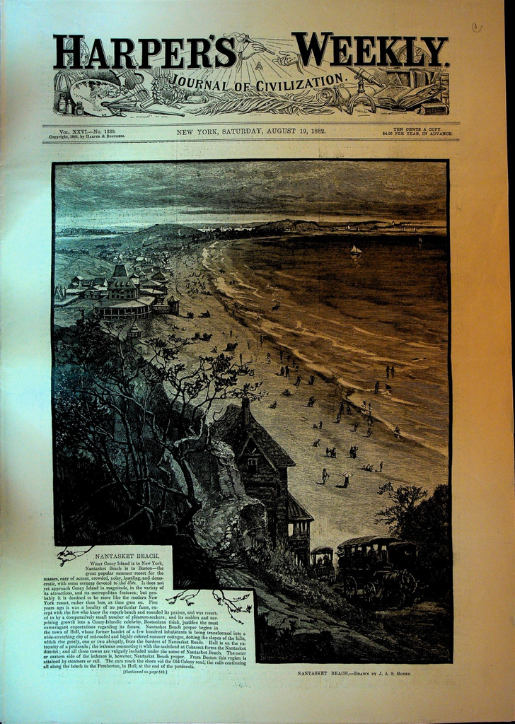 Harper's Weekly August 19 1882 Nantasket Beach Thomas Nast Anthony Trollope0