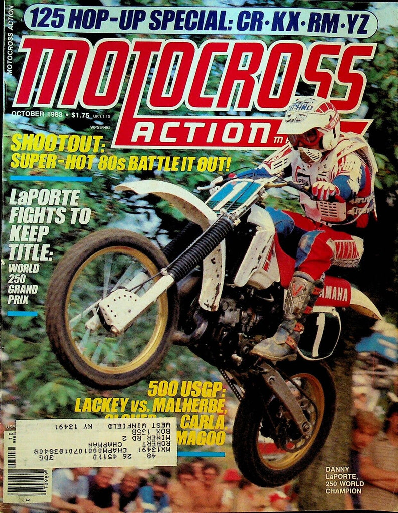 Motocross Action Magazine October 1983 Danny LaPorte Neil Hudson Honda Yamaha