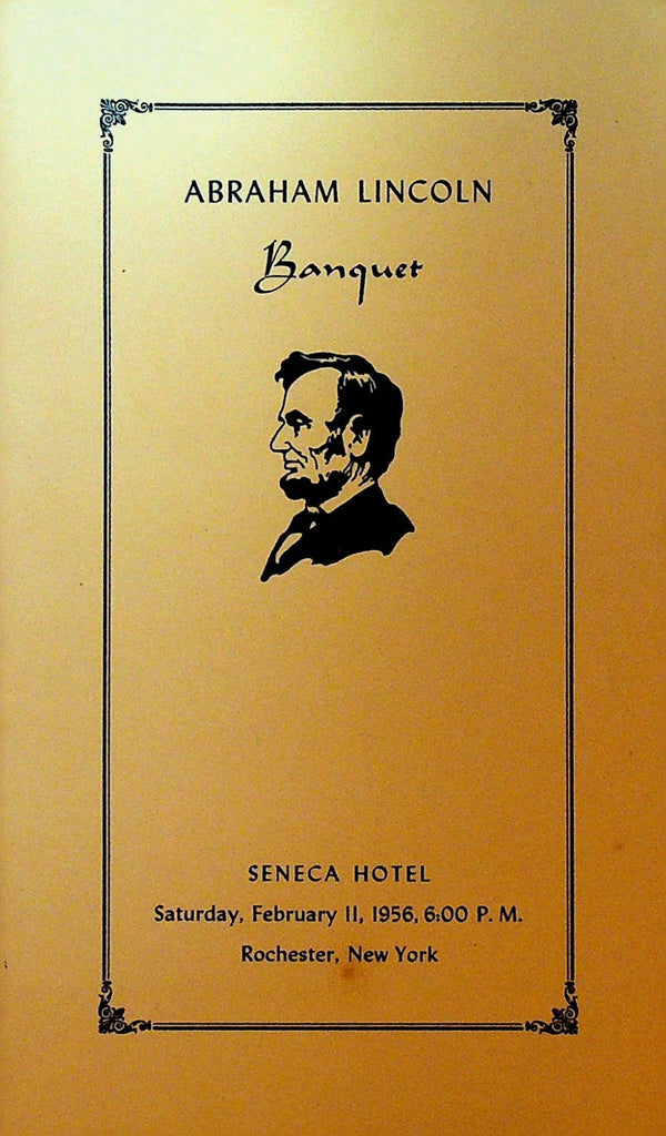 Abraham Lincoln Banquet Program 1956 Rochester NY0