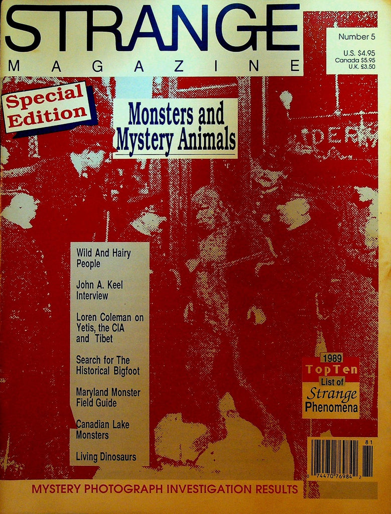 Strange Magazine #5 1989 John A Keel King Kong Loren Coleman Bigfoot0