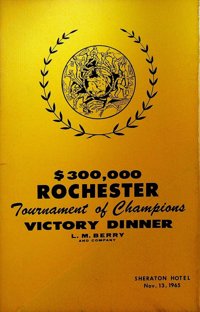 Rochester NY Tournament of Champions Victory Dinner 1965 Program LM Berry & Co