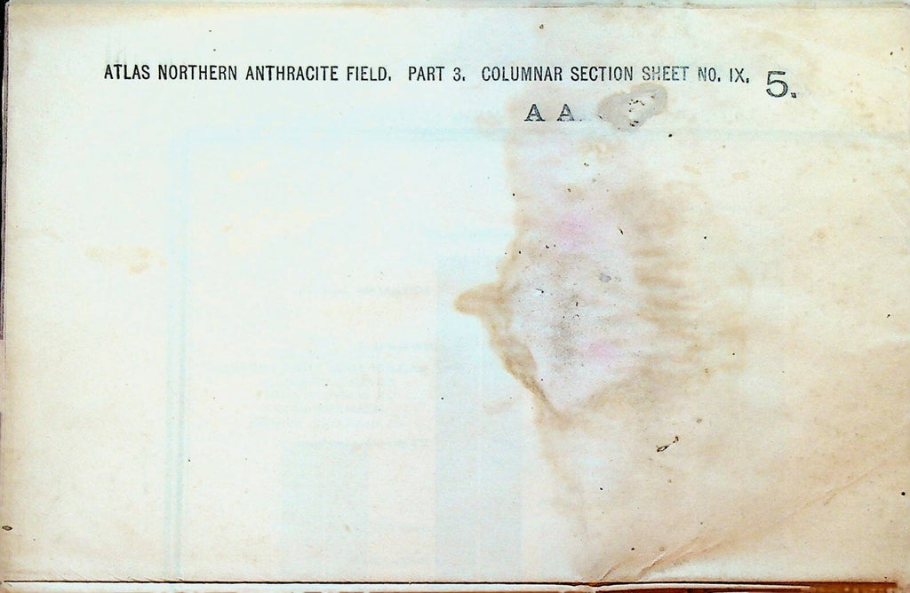Atlas Eastern Middle Anthracite Coal Field Map Pt 3 Mine Sheet 9 1888 Pa #50