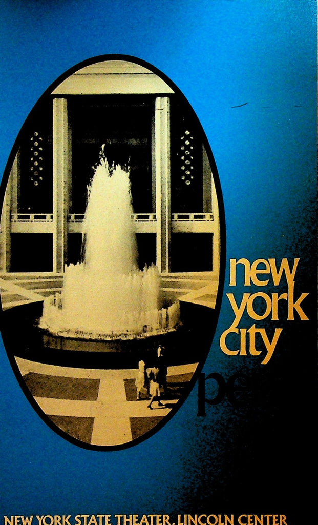 La Fanciulla Del West New York City Opera Playbill October 22 1977 Charles Long0