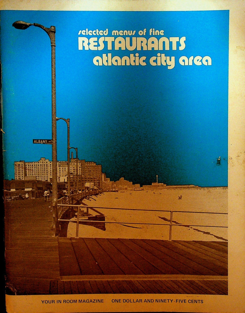 Selected Menus of Fine Restaurants in Atlantic City NJ Area Fall 19770