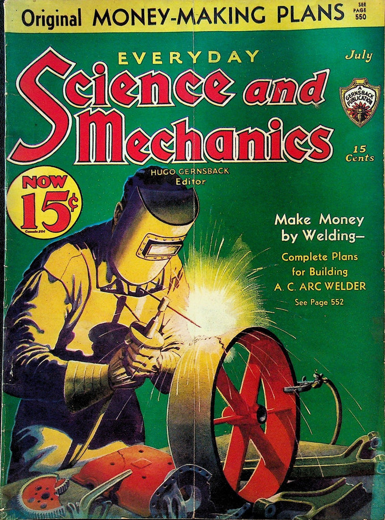 Everyday Science and Mechanics July 1933 Hugo Gernsback Frank R Paul0
