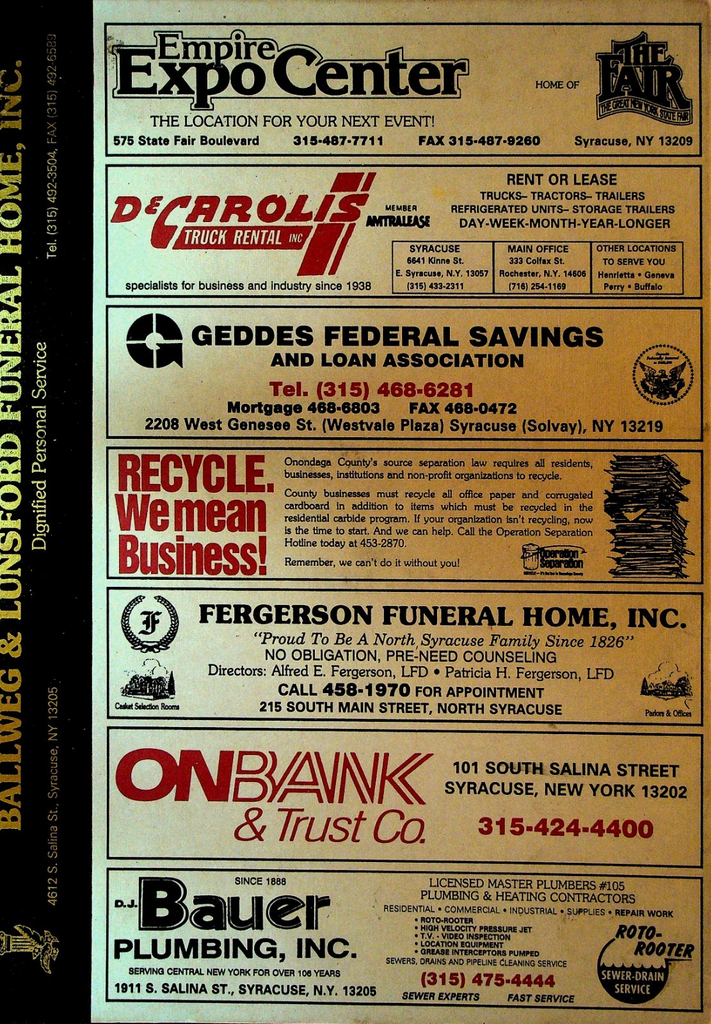 RL Polk's Syracuse New York City Director 1993 Reference0