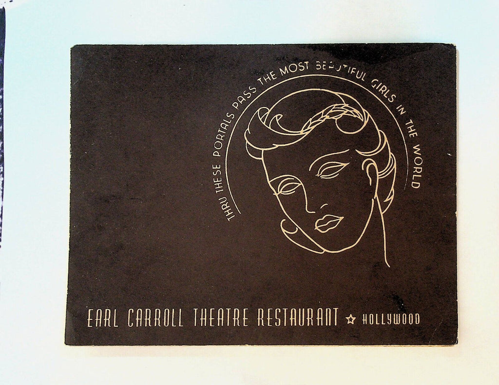 Earl Carroll Theatre Restaurant Hollywood California Souvenir Photo Folder 1946