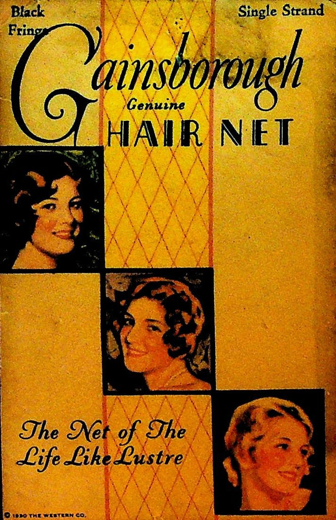 Gainsborough Genuine Hair Net in Envelope 1930 Black Fringe0