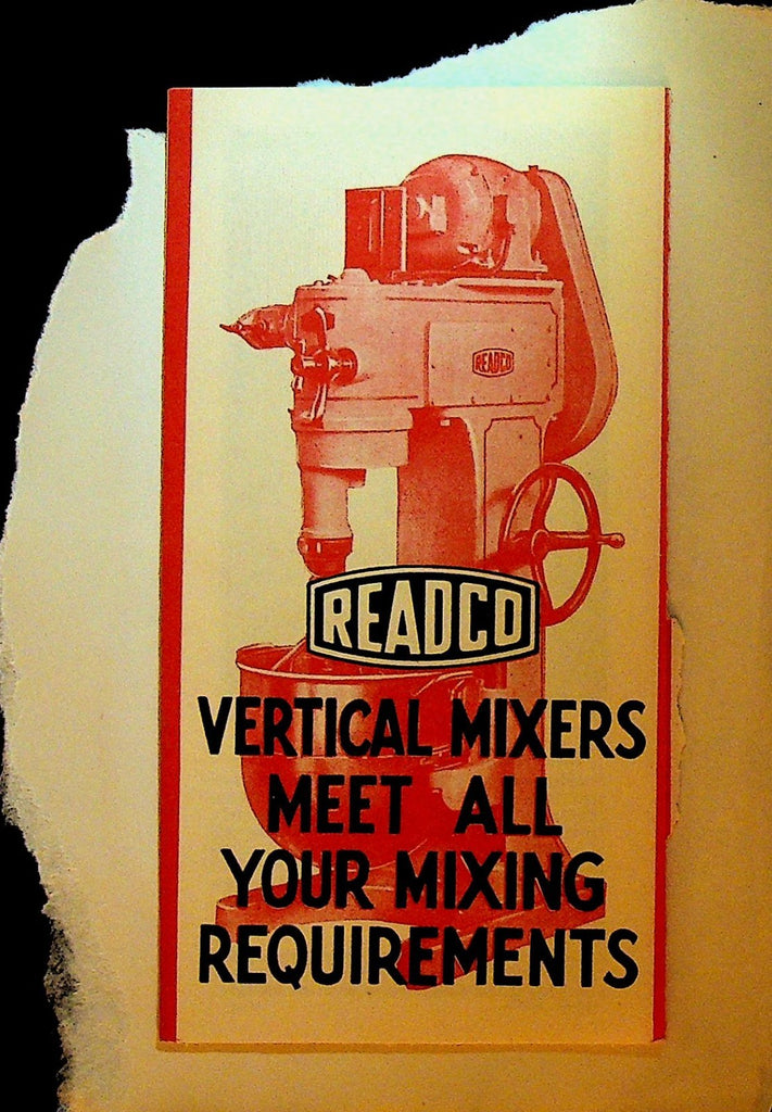 Readco Vertical Mixers Brochure 1930s York Pa0
