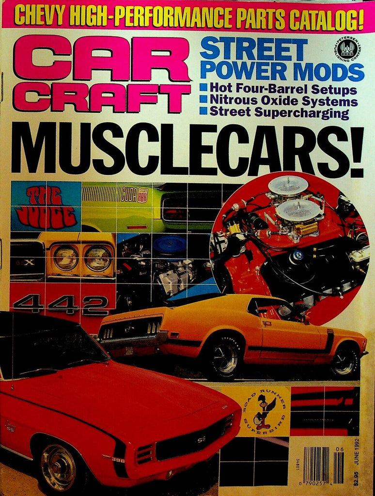 Car Craft Magazine June 1992 Camaro Mustang Talon Chevy Caprice