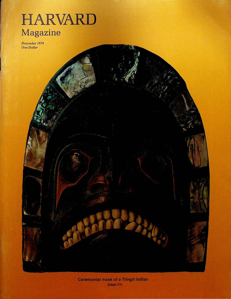 Harvard Magazine December 1974 Tlingit Indian Psychotherapy William Young