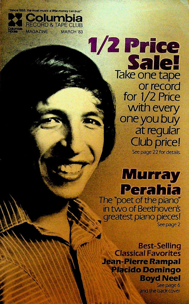 Columbia Record & Tape Club Catalog March 1983 Murray Perahia David Sanborn0