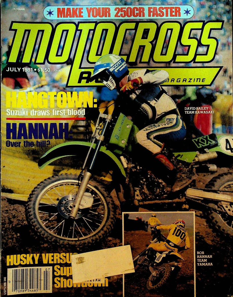 Motocross Action Magazine July 1981 Bob Hannah David Bailey Husqvarna