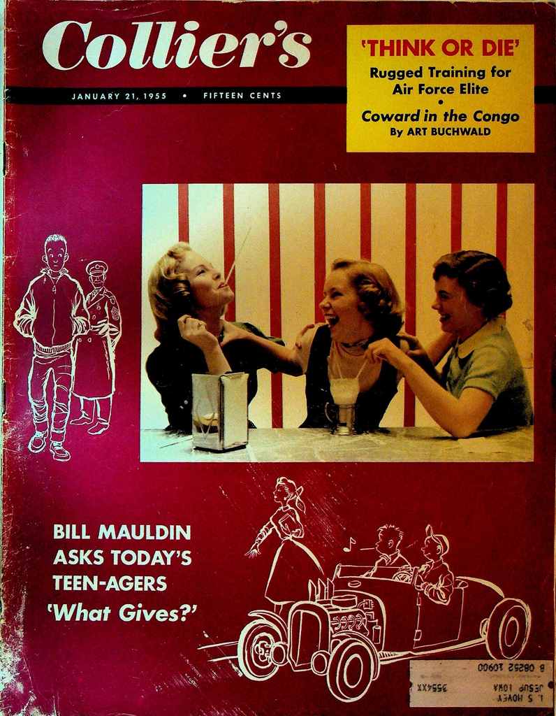 Colliers Magazine January 21 1955 Art Buchwald Bill Mauldin Gina Lollobrigida0