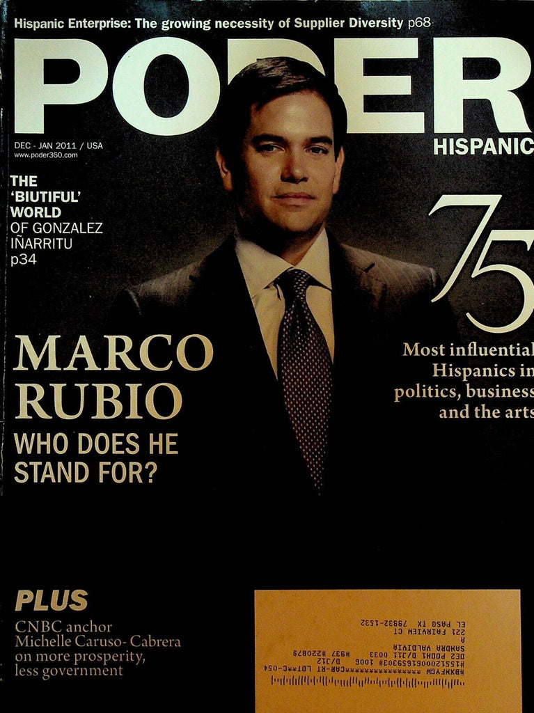 Poder Hispanic Magazine December 2011 Marco Rubio Sonia Sotomayor