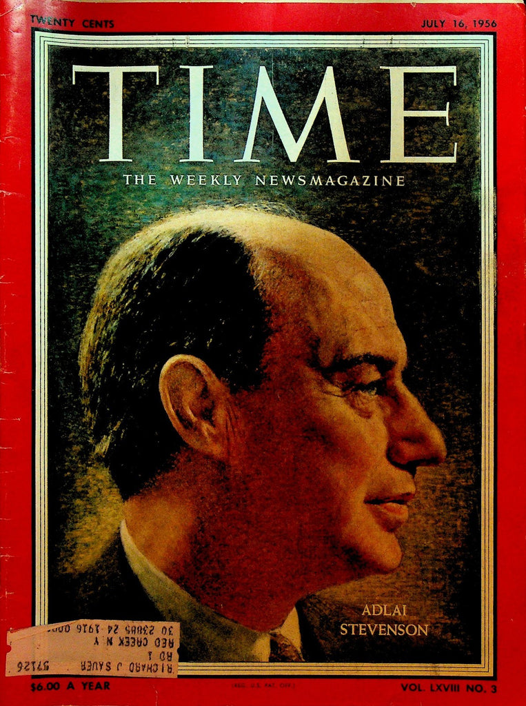 Time July 16 1956 Adlai Stevenson Richard J Daley Princess Grace Althea Gibson0