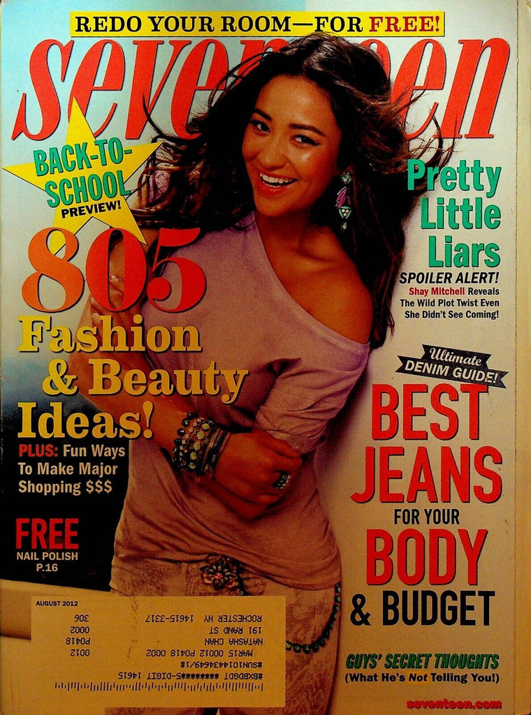 Seventeen Magazine August 2012 Shay Mitchell Ashley Rickards