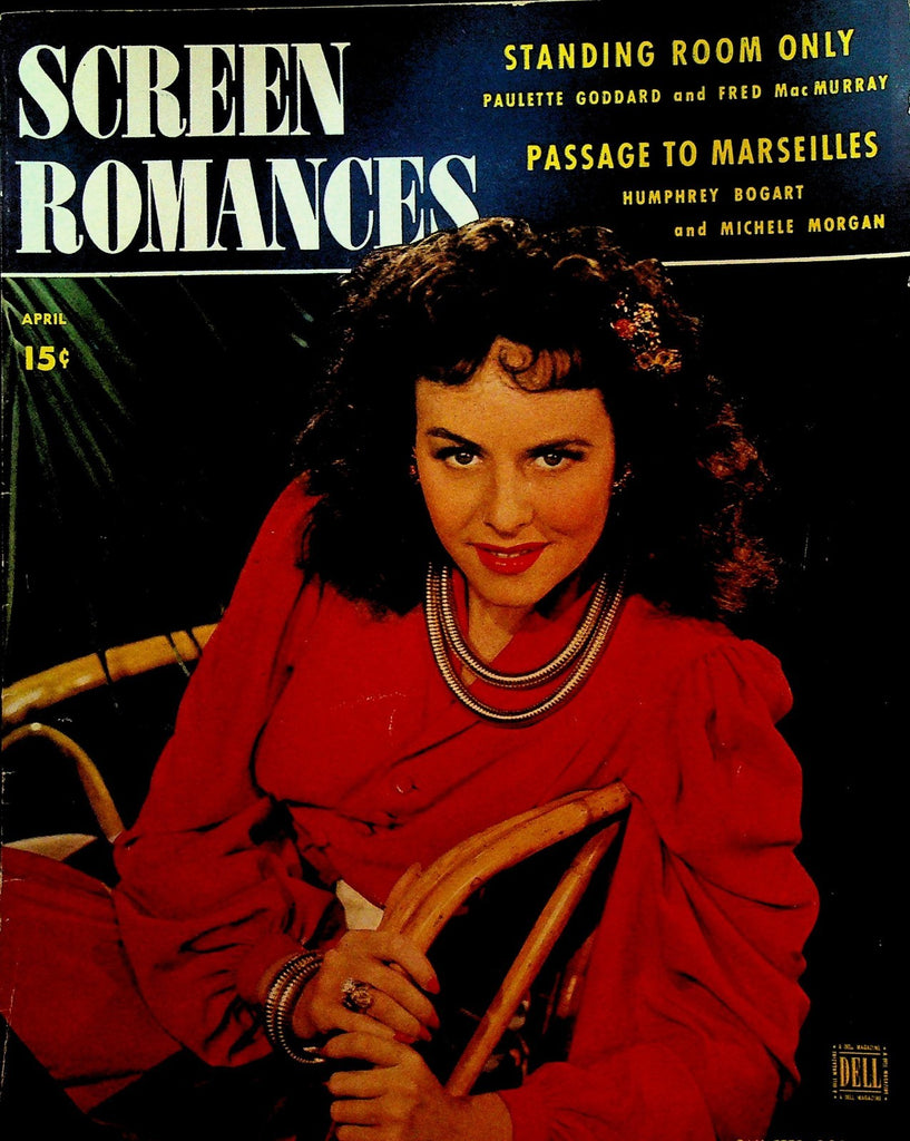 Screen Romances April 1944 Humphrey Bogart Paulette Goddard Fred MacMurray0