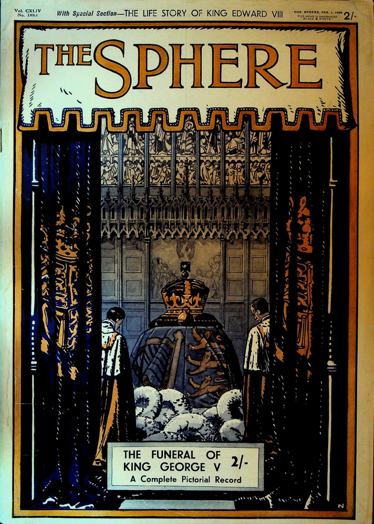 The Sphere Magazine February 1 1936 Life Story & Funeral of King George V0