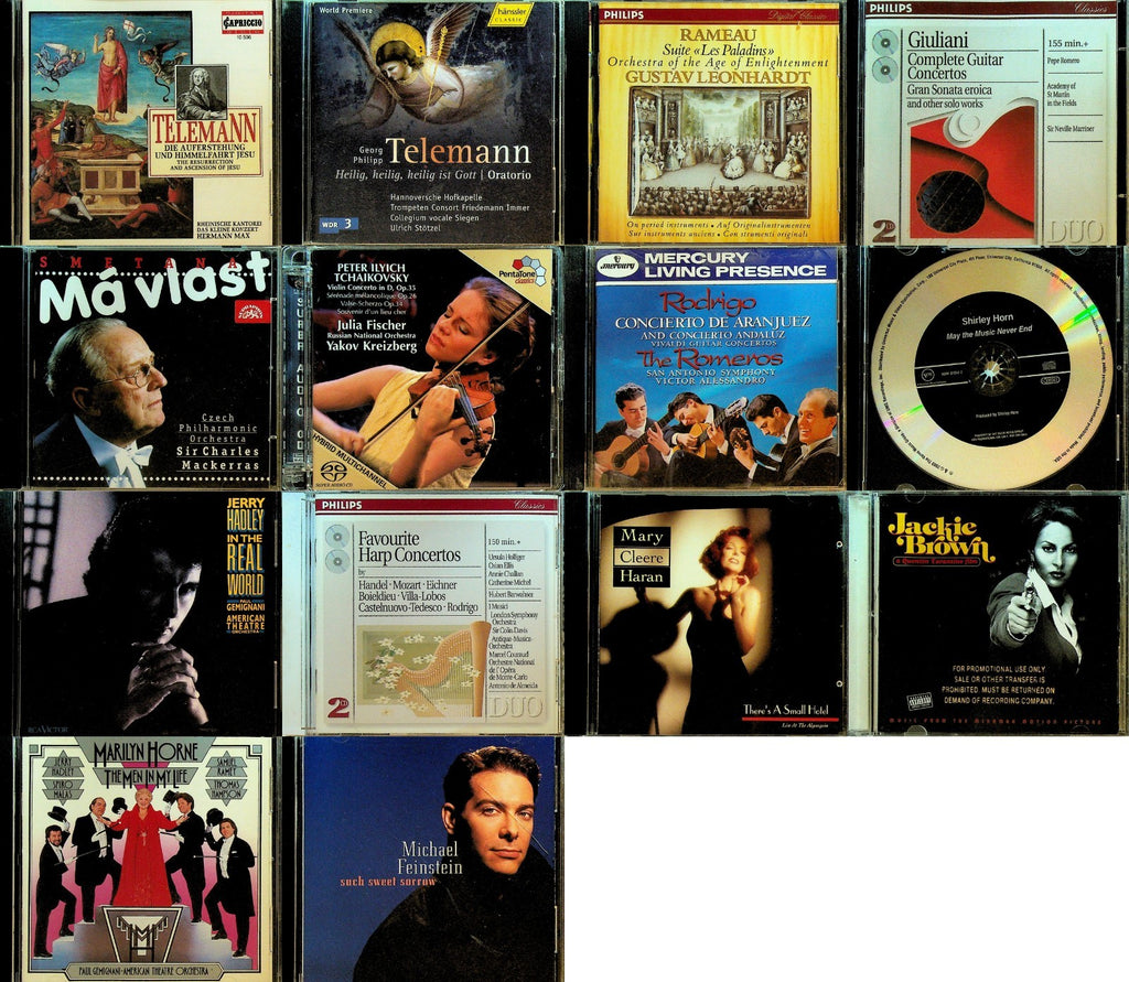 Classical Music Lot of 14 CDs Telemann Tchaikovsky Rameau Giuliani0