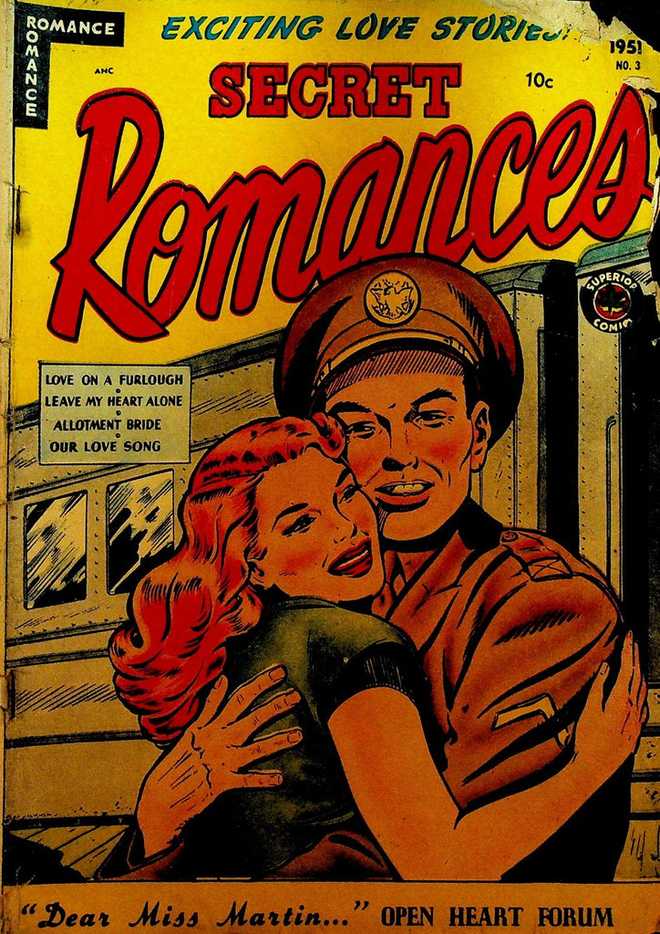 Secret Romances 3 Superior Publishers 1951 Golden Age Romance Comic0