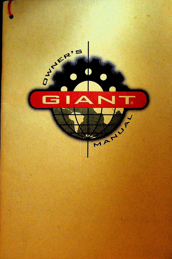 Giant Bicycle Owner's Manual 19950