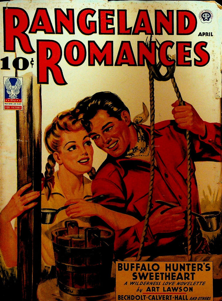Rangeland Romances Pulp April 1943 Art Lawson Thomas Calvert Jack Bechdolt0