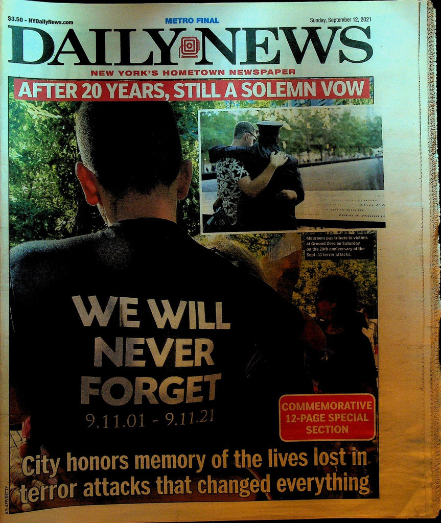 New York Daily News September 12 2021 Clint Eastwood 9/11 Remembrance 110