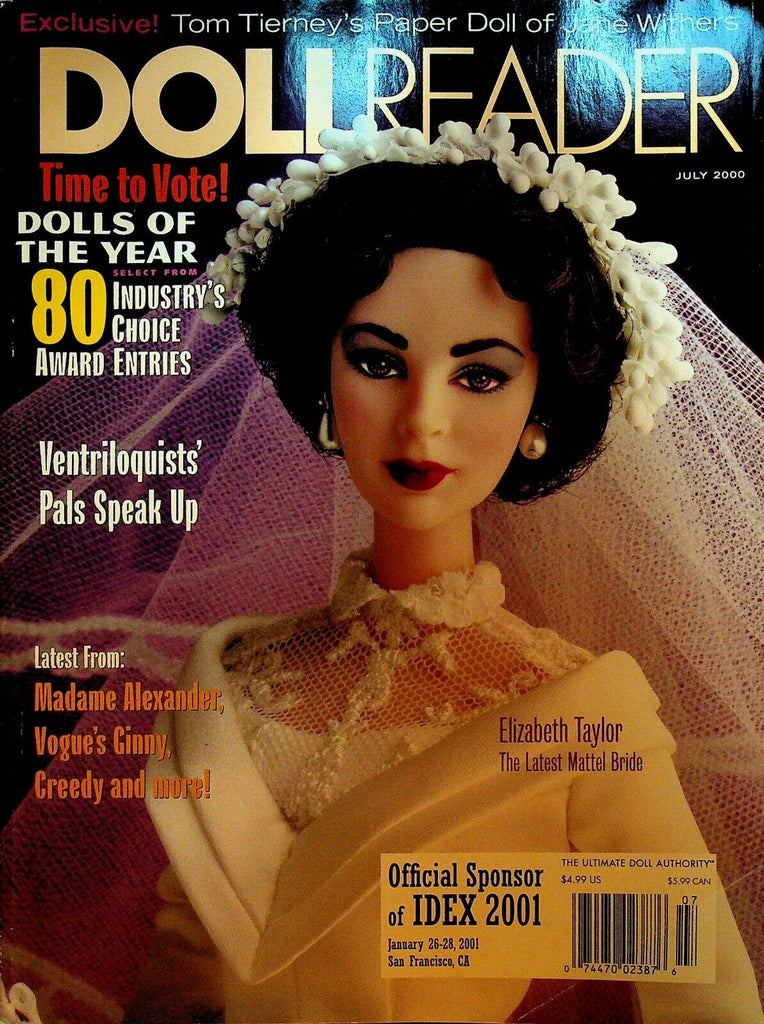 Doll Reader Magazine July 2000 Elizabeth Taylor Tom Tierney Jane Withers
