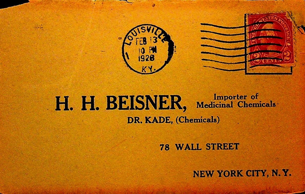 HH Beisner Dr Kade New York City Medical Chemicals Importer Postal Card0
