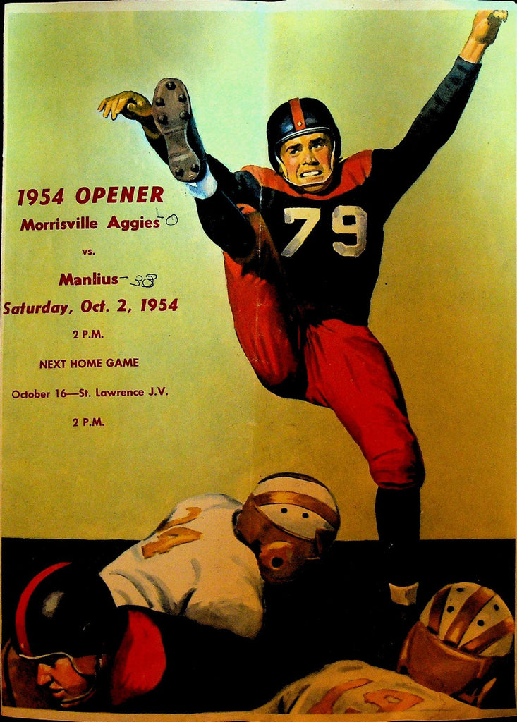Morrisville v Manlius High School Football Program NY October 2 19540