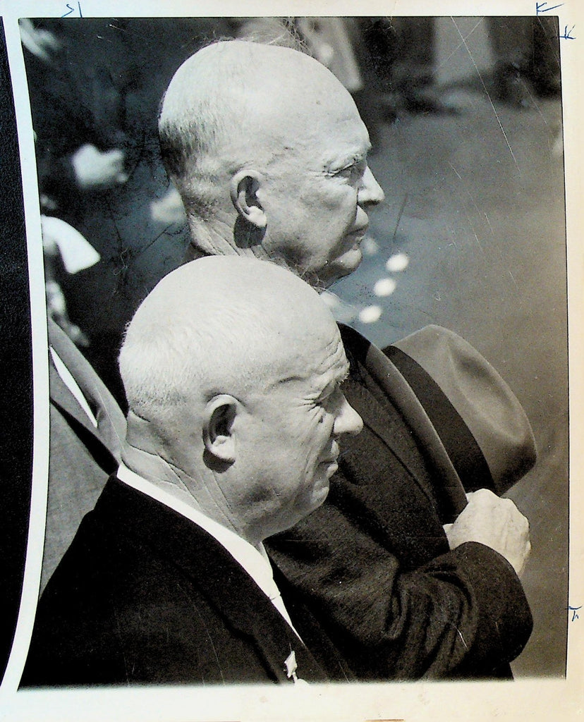 Nikita Khrushchev Wire Photo 1959 Dwight Eisenhower Welcome Soviet Premier0