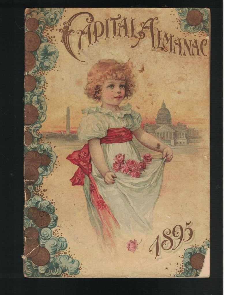Capital Almanac 1895 John B Clancy Geneseo NY Baseball Victorian Girl0