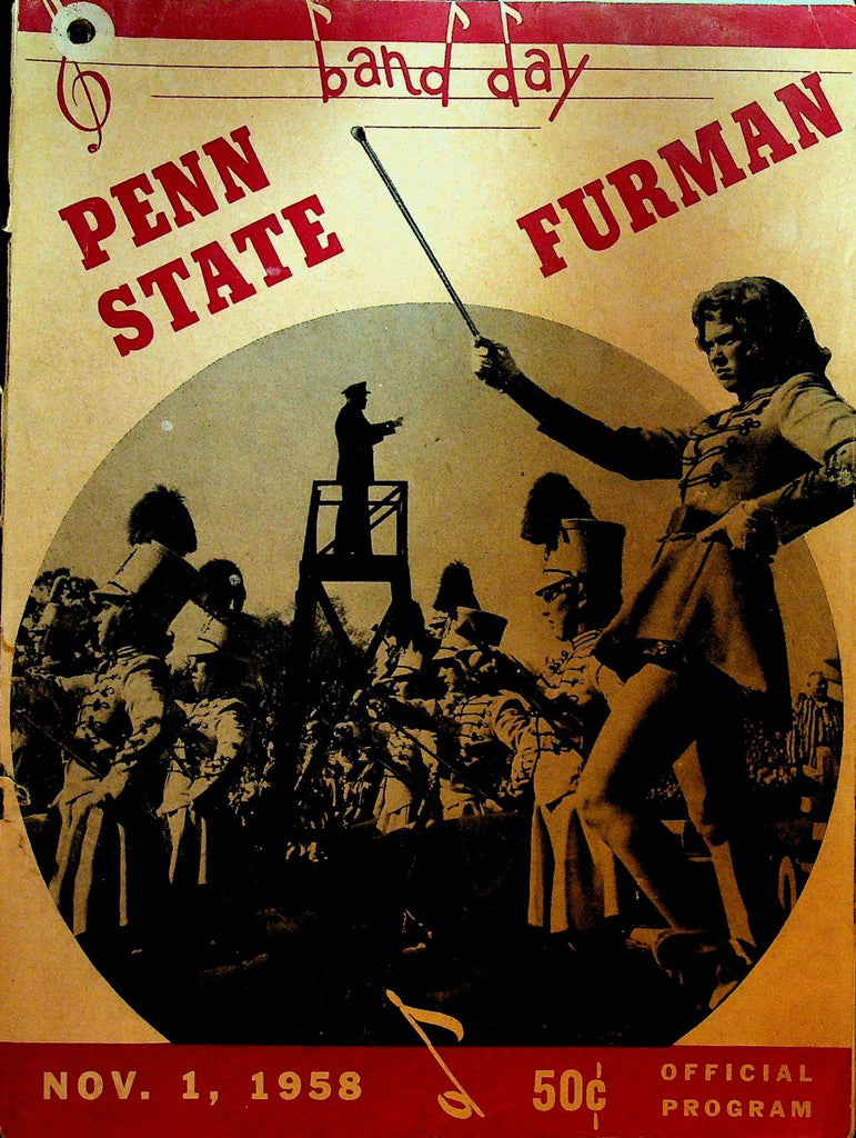 Furman v Penn State Souvenir College Football Program November 1 19580